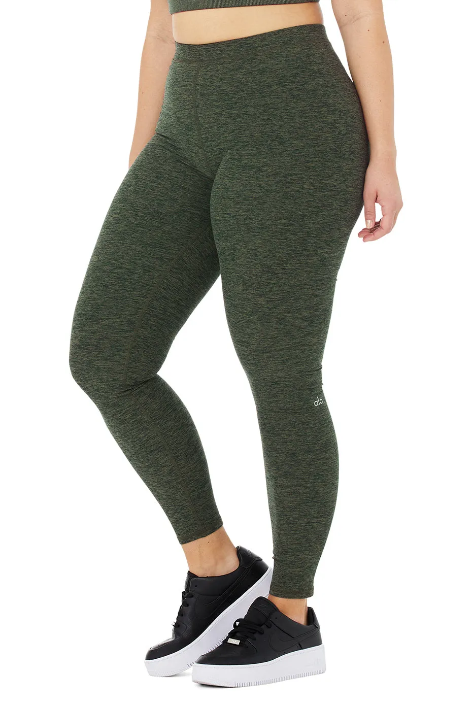 High-Waist Alosoft Flow Legging - Hunter Heather