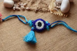 Kamule Blue Seed Bead Rakhi - Navy Blue