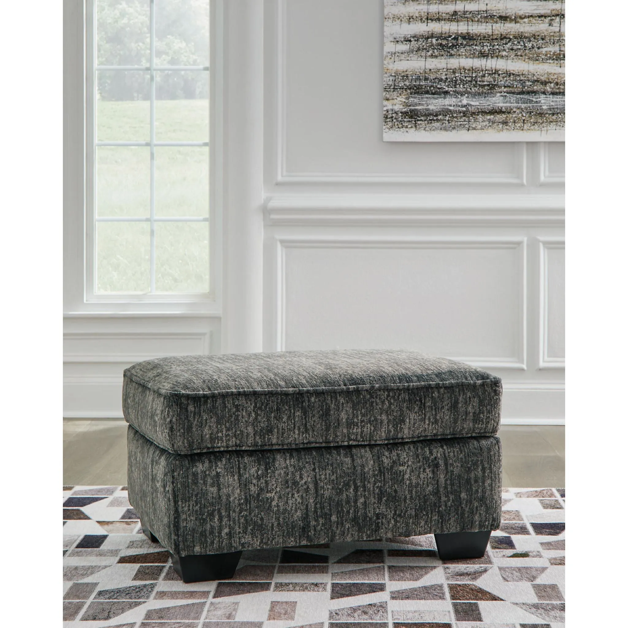 Optimized English Title: Luxurious Lonoke Storage Ottoman with Plush Upholstery