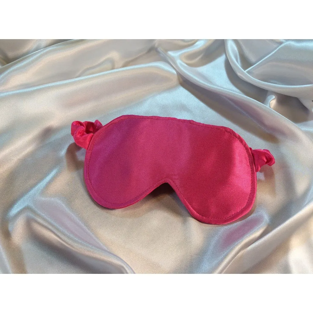 Love Pink Satin Eye Sleep Mask. Anti-Aging Qualities. Feel Younger.