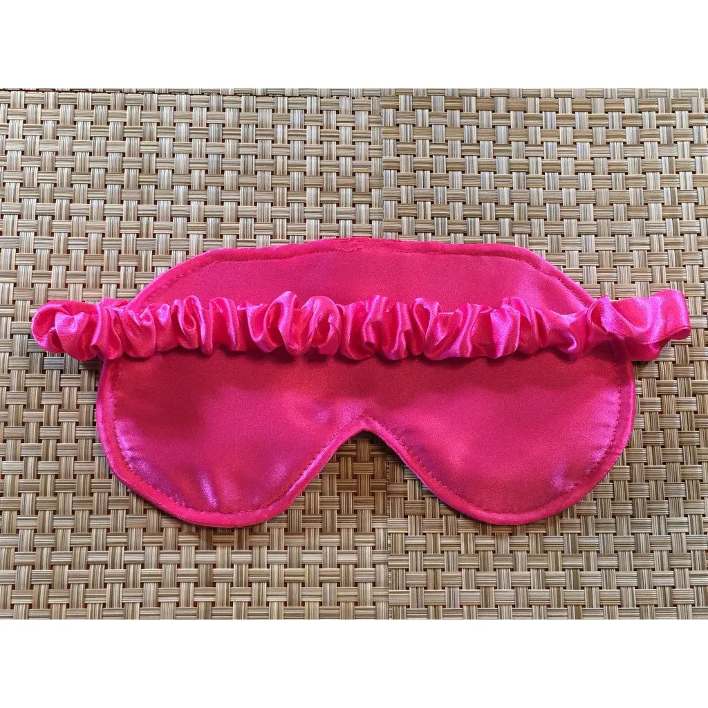 Love Pink Satin Eye Sleep Mask. Anti-Aging Qualities. Feel Younger.