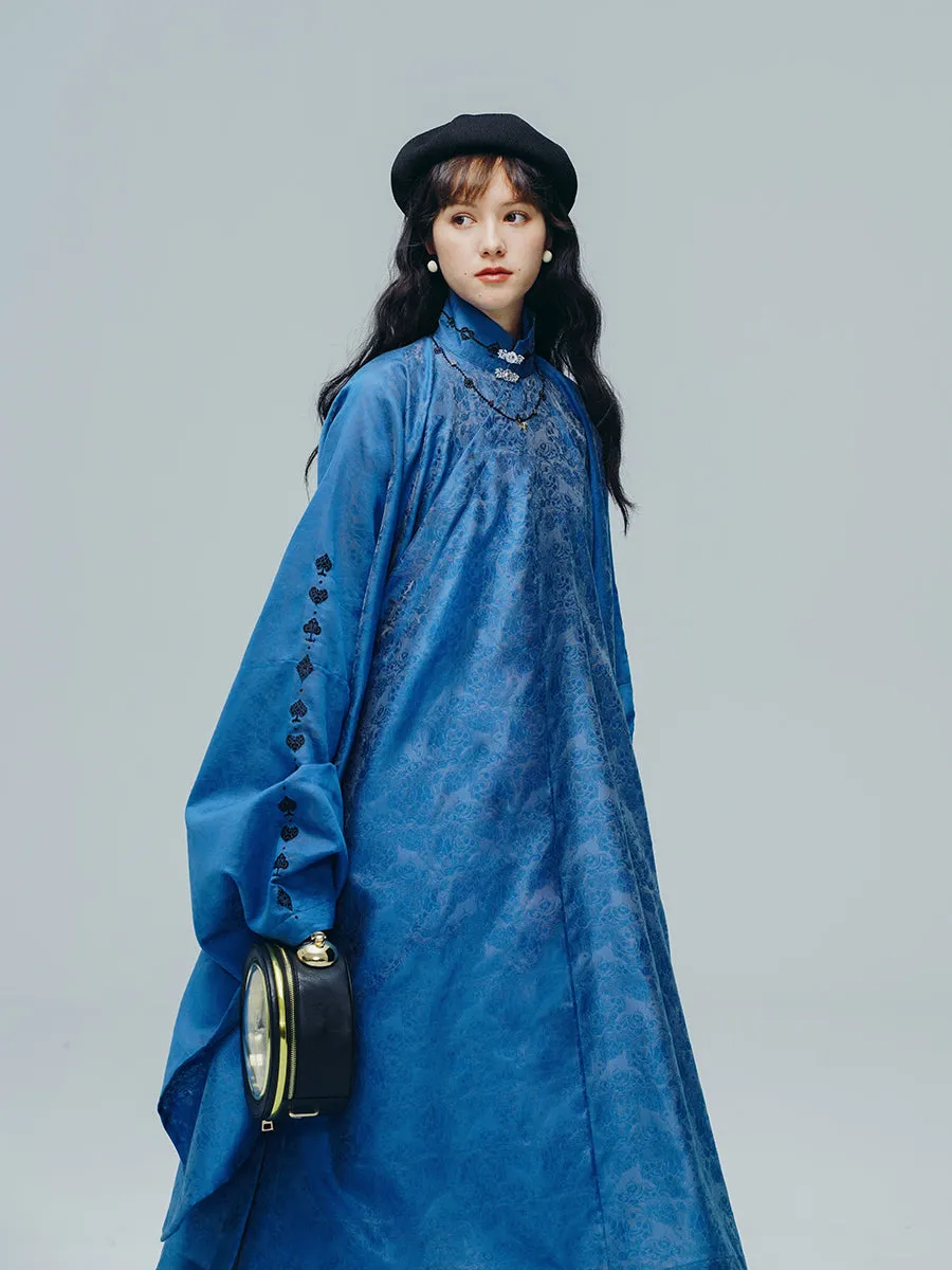 Meng Jing 梦境 Dreamscapes Modernized Late Ming Standing Collar Changshan Bijia & Mamian Set