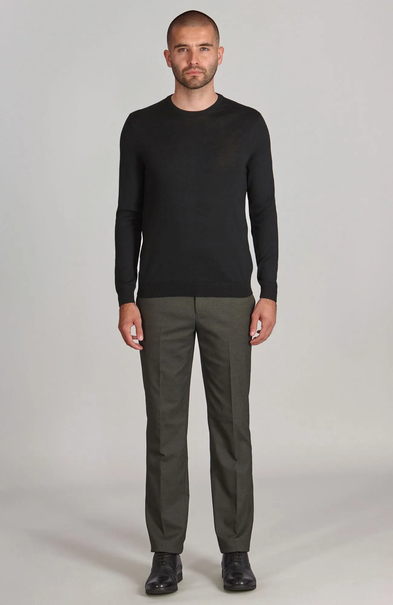 Mens Extra Fine Merino Wool Crew Neck Jumper