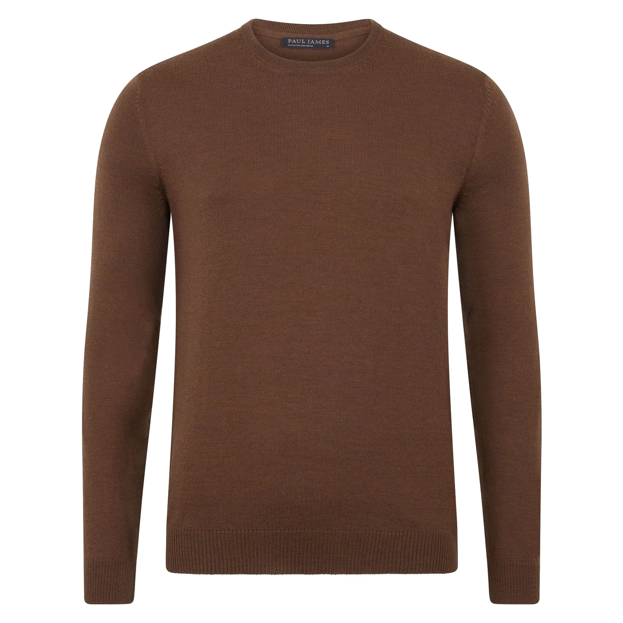 Mens Extra Fine Merino Wool Crew Neck Jumper