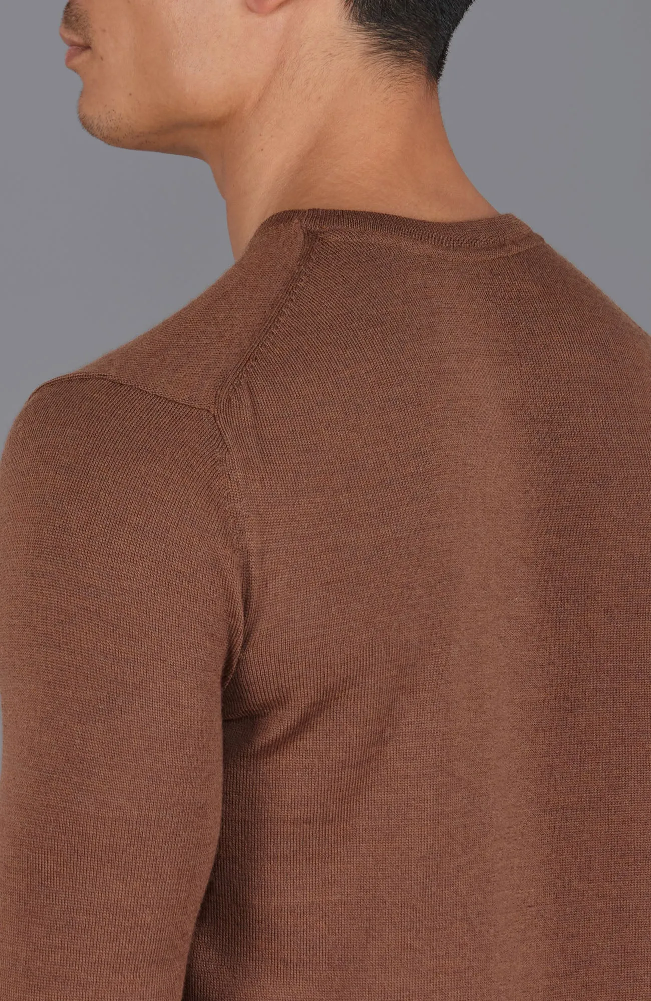 Mens Extra Fine Merino Wool Crew Neck Jumper