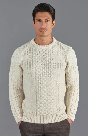 Mens Fisherman's British Wool Cable Jumper