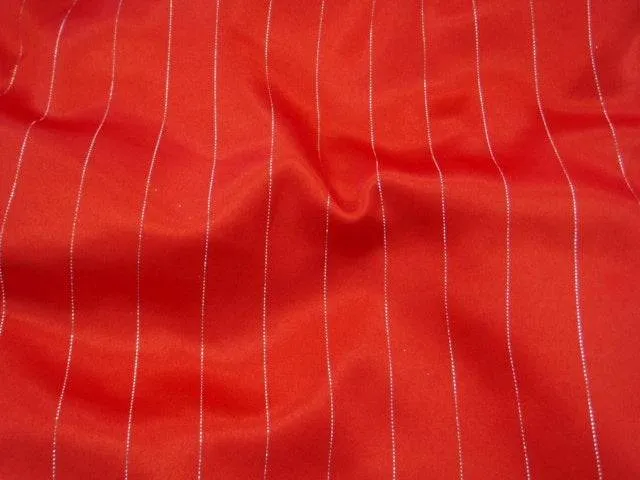 Metallic Pin Striped Satin