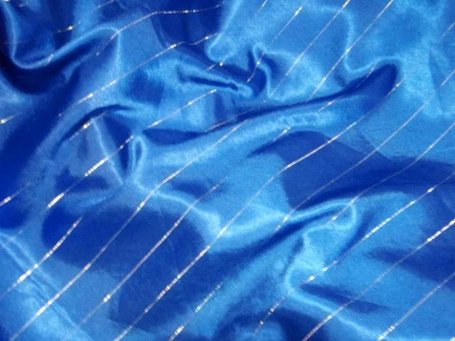 Metallic Pin Striped Satin