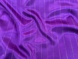 Metallic Pin Striped Satin