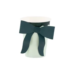 Mint & Green Bow Paper Cups