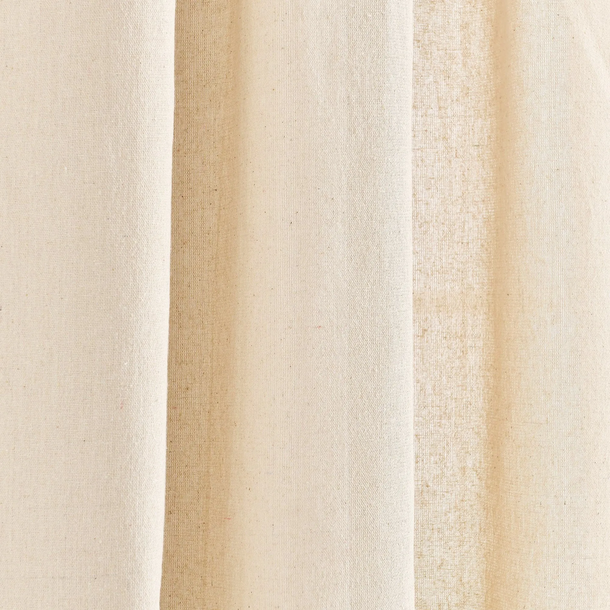 Modern Faux Linen Embroidered Edge With Attached Valance Window Curtain Panel Set