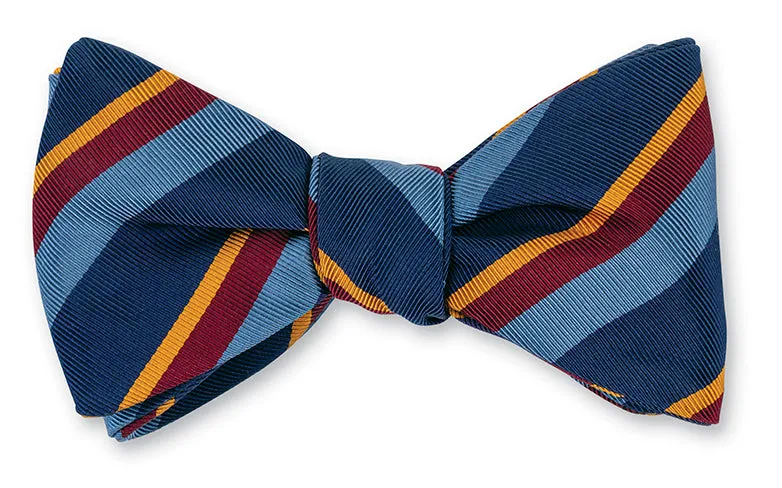 Navy/Blue Bruton Stripes Bow Tie - B5555