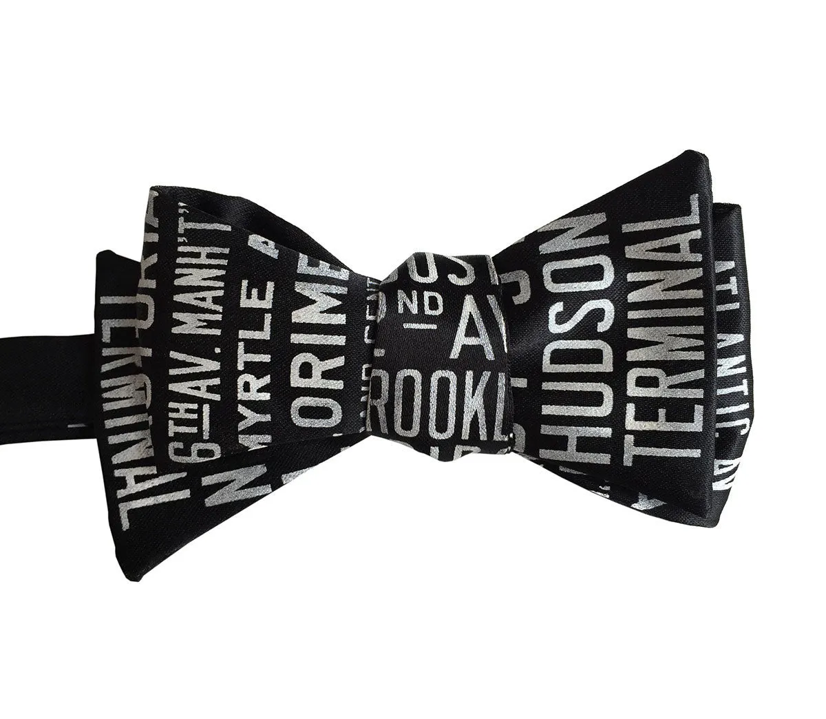 New York City Subway Sign Bow Tie