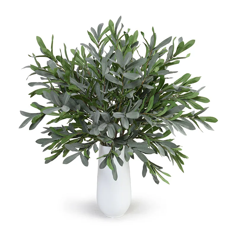 Olive branches in Tall Porcelain Vase, 30"H