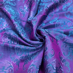 PATTERN MULBERRY SILK fabric by the yard - Purple pattern silk - Handmade fabric – Dress making – Silk for sewing - Gift for her