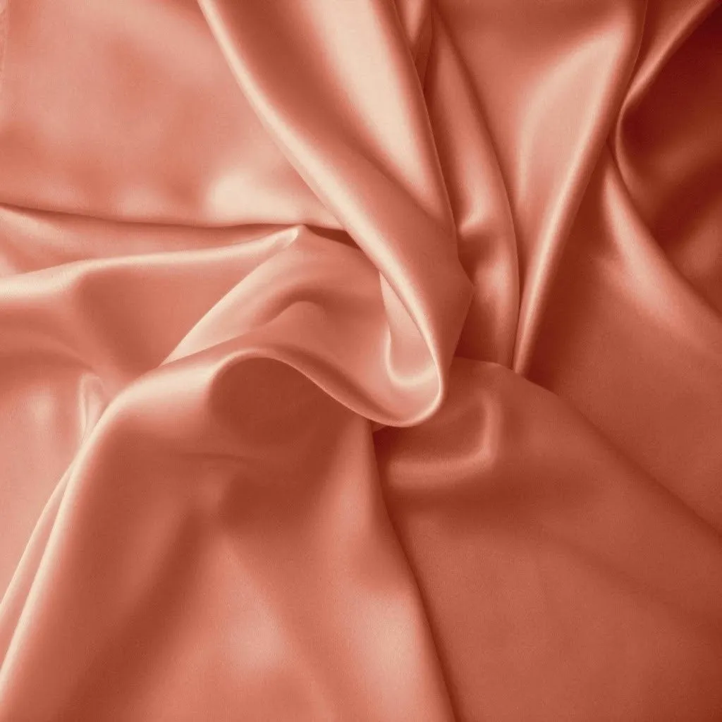 Peach Satin Pillowcases in Travel Size, Standard, Queen, King