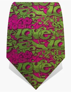 Pink & Green Graffiti Tie