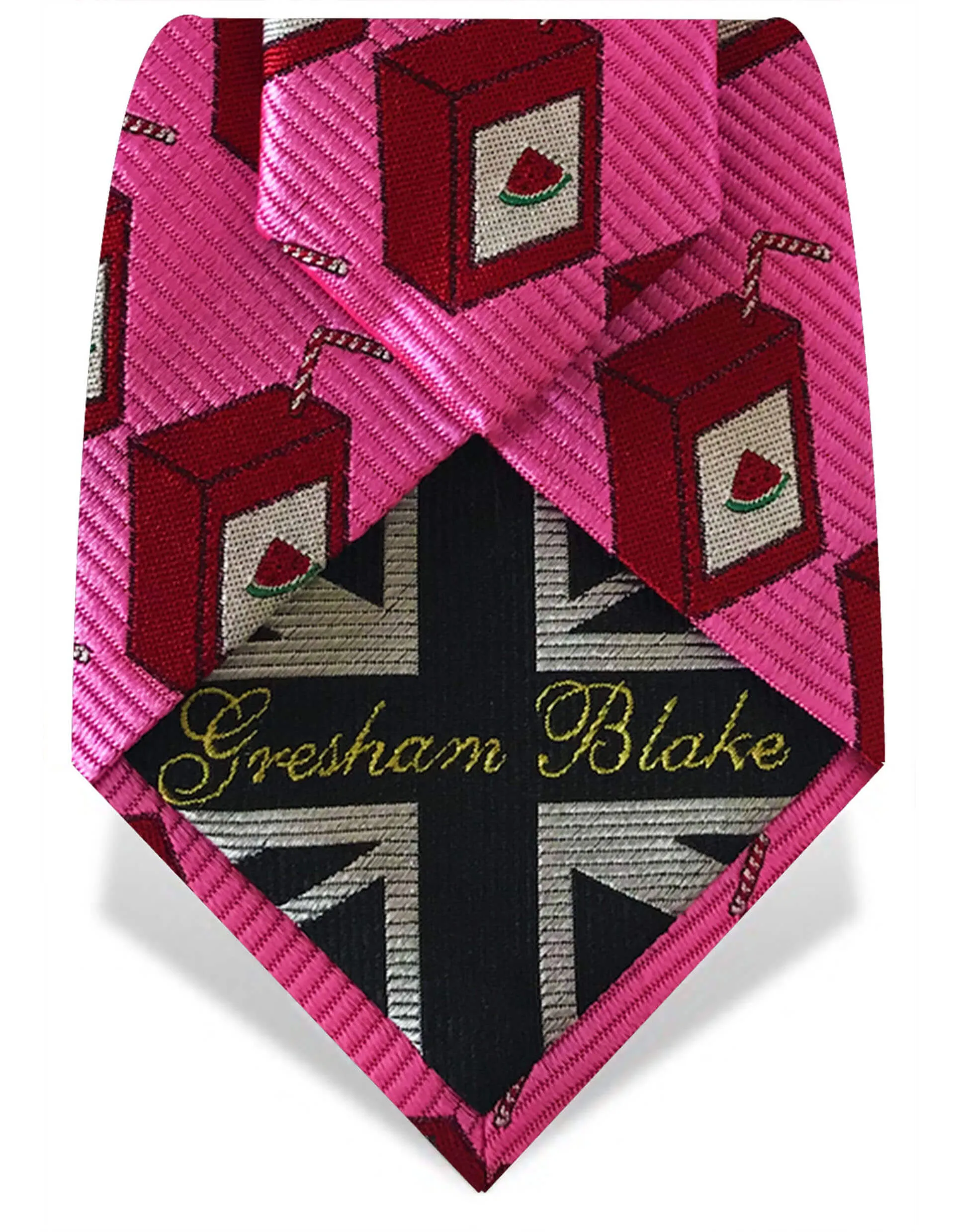 Vibrant Pink & Red Watermelon Patterned Tie - Summer Style Accessory