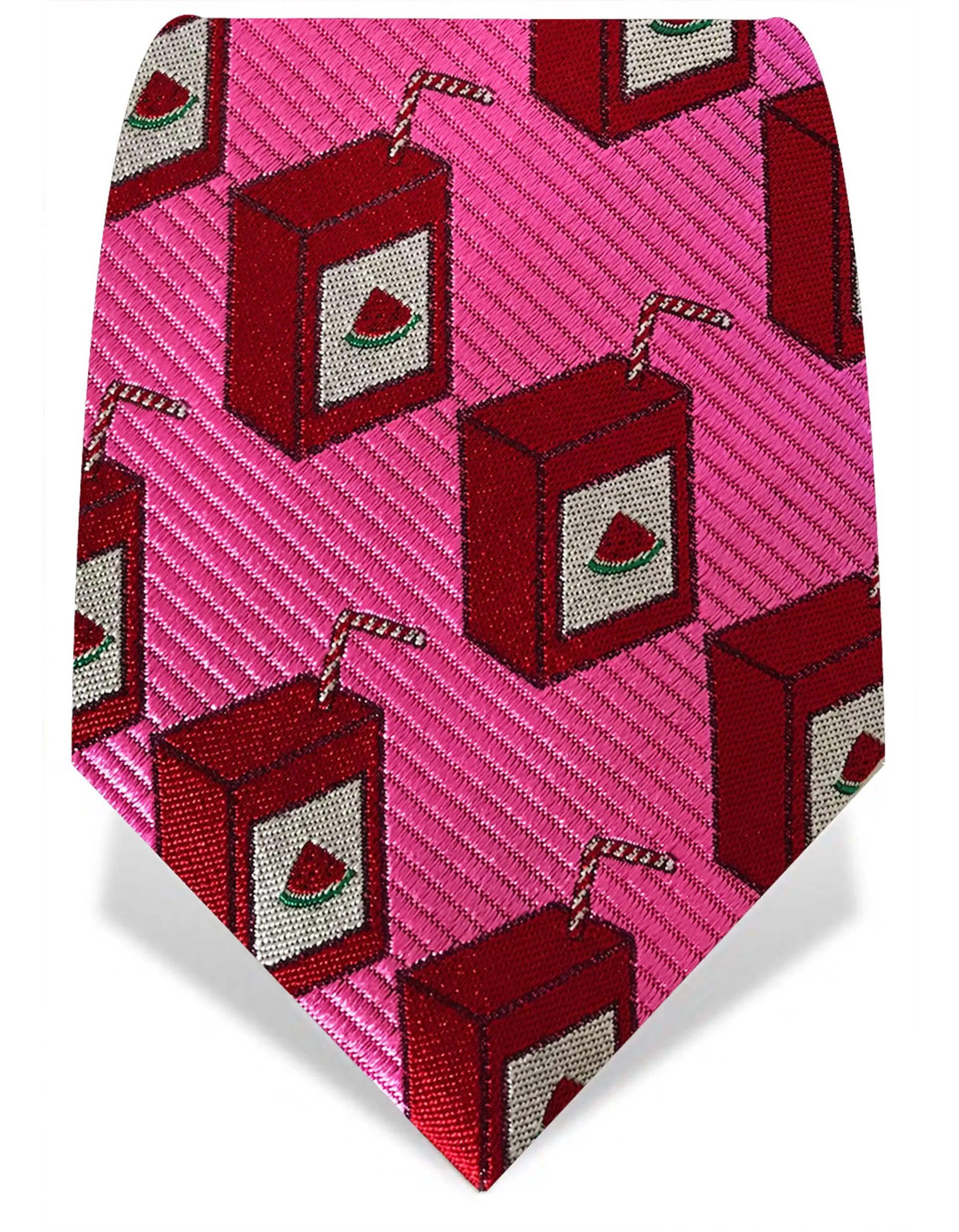 Vibrant Pink & Red Watermelon Patterned Tie - Summer Style Accessory