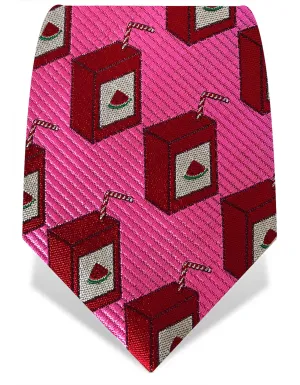 Vibrant Pink & Red Watermelon Patterned Tie - Summer Style Accessory