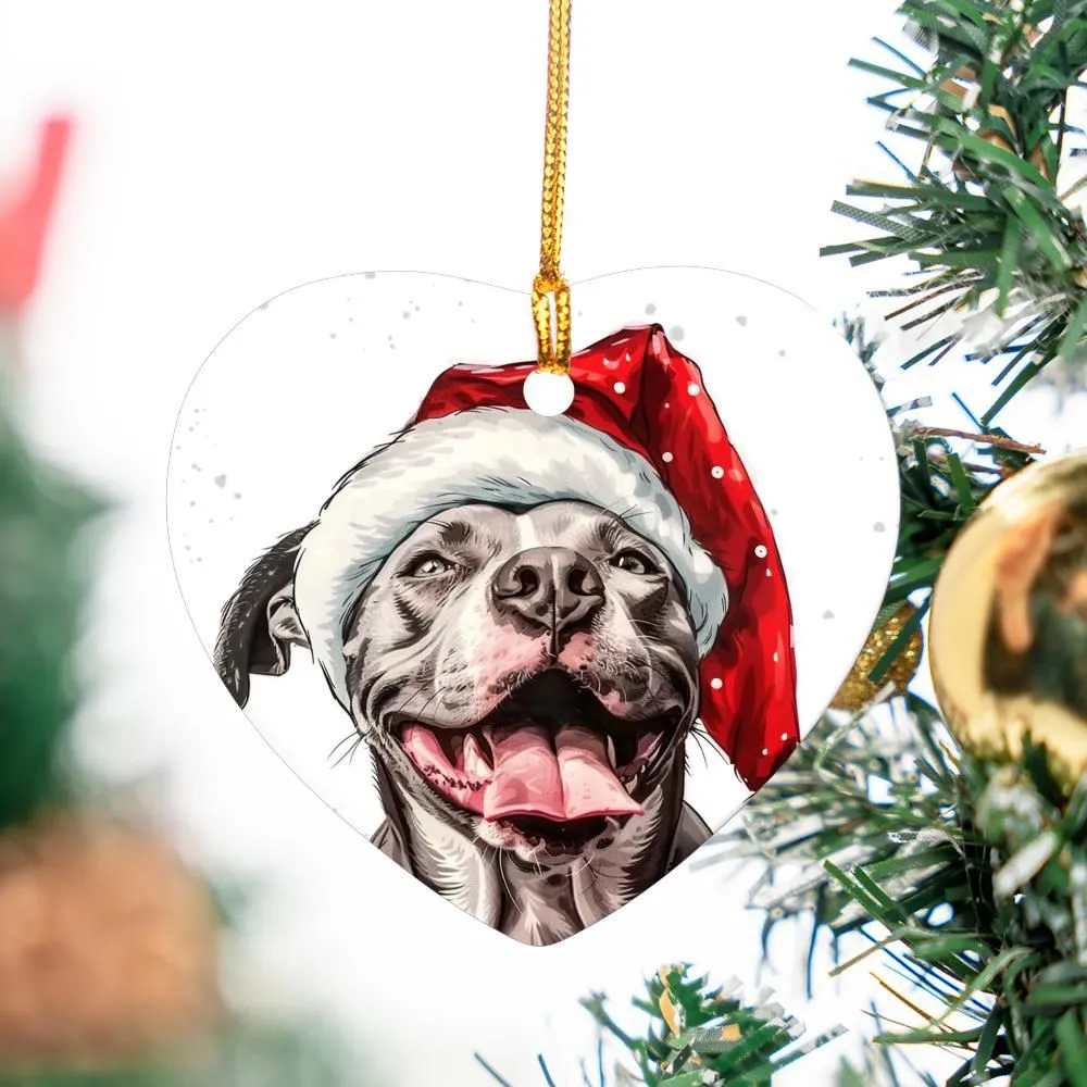 Pitbull-2 Christmas Ornament