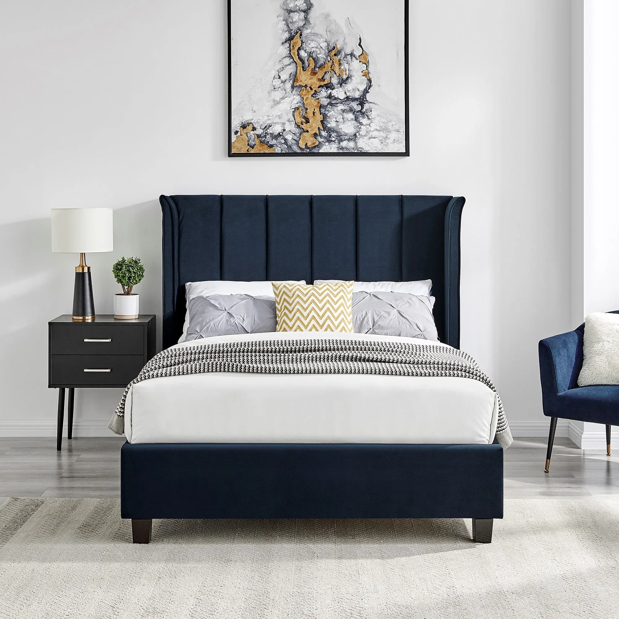 Polaris Navy Blue Bed