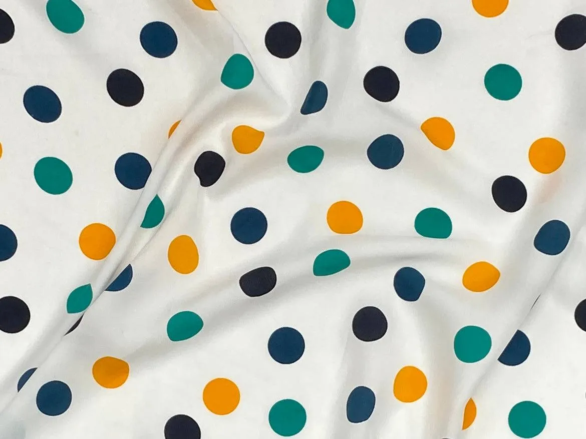 Polka Dots - Clearance Printed Crepe - SECONDS