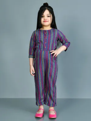 Printed Slub Khaddar Jumpsuit