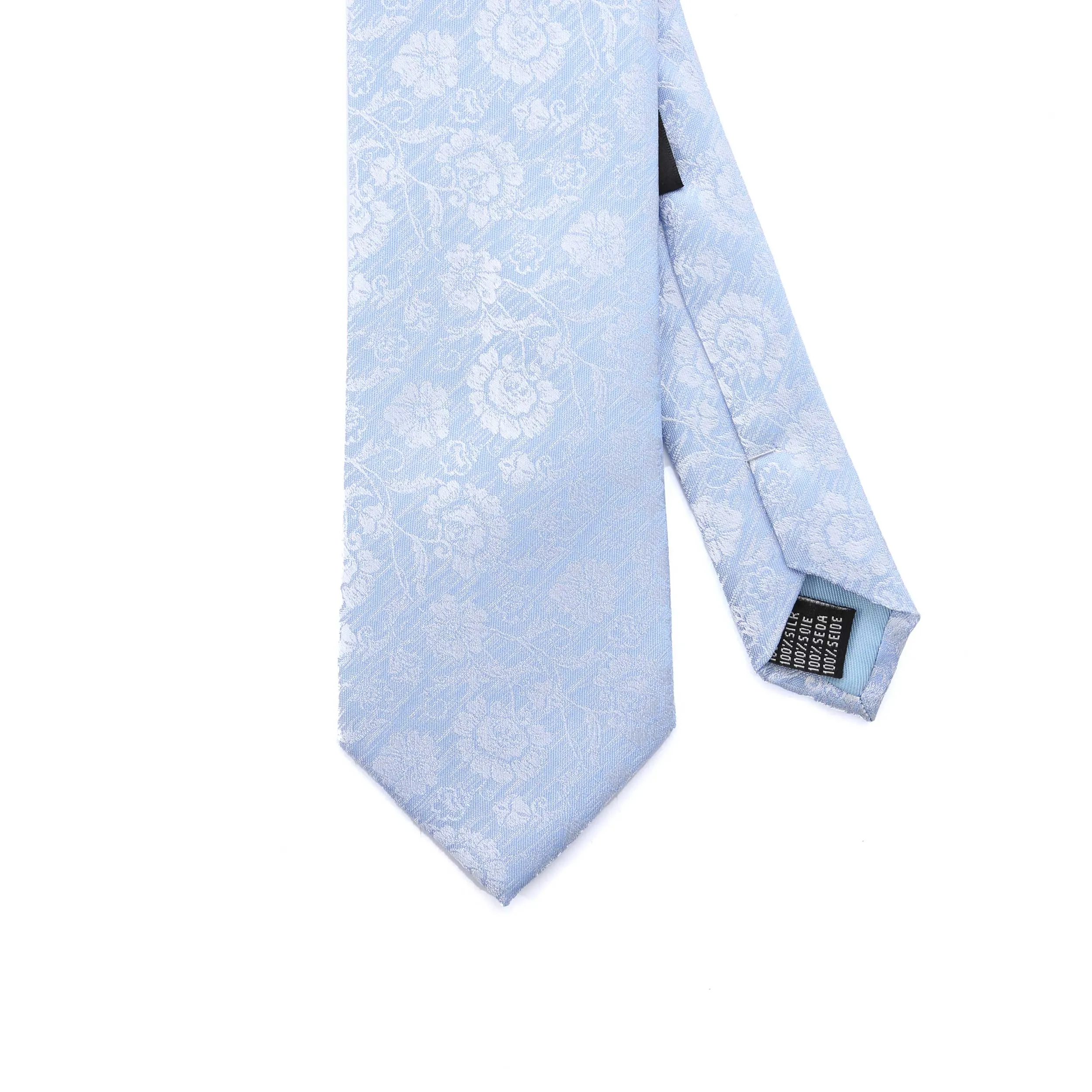 Remus Uomo Brushed Tie & Hank Set in Sky Blue