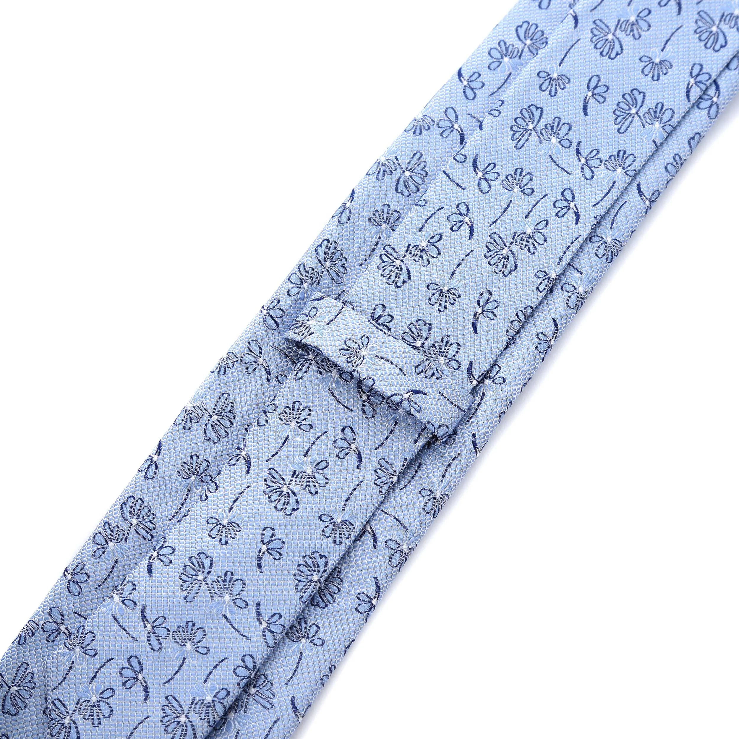 Remus Uomo Floral Tie & Hank Set in Sky Blue