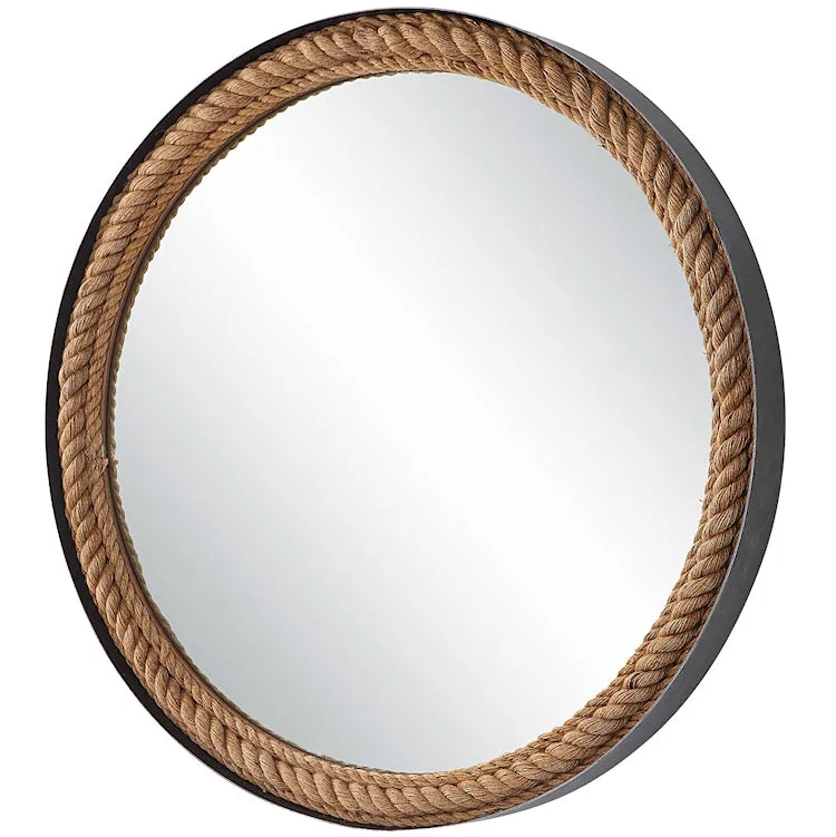 Seafarer's Nautical Rope Framed Mirror