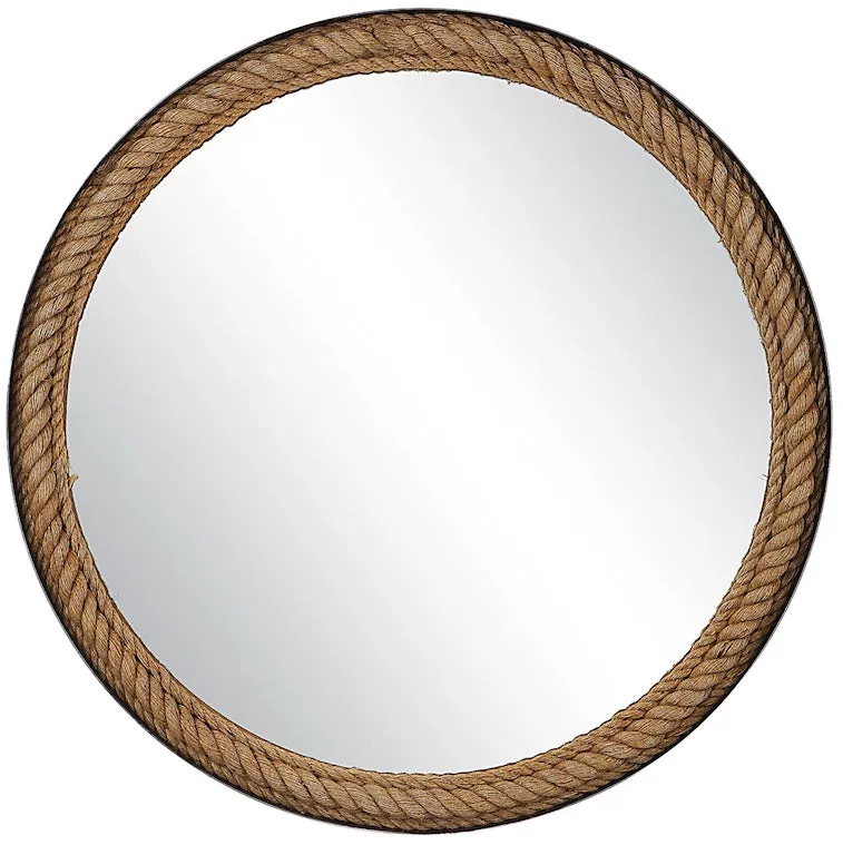 Seafarer's Nautical Rope Framed Mirror