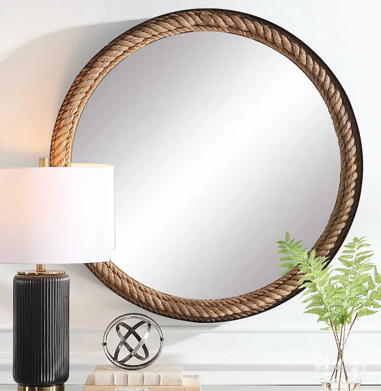 Seafarer's Nautical Rope Framed Mirror