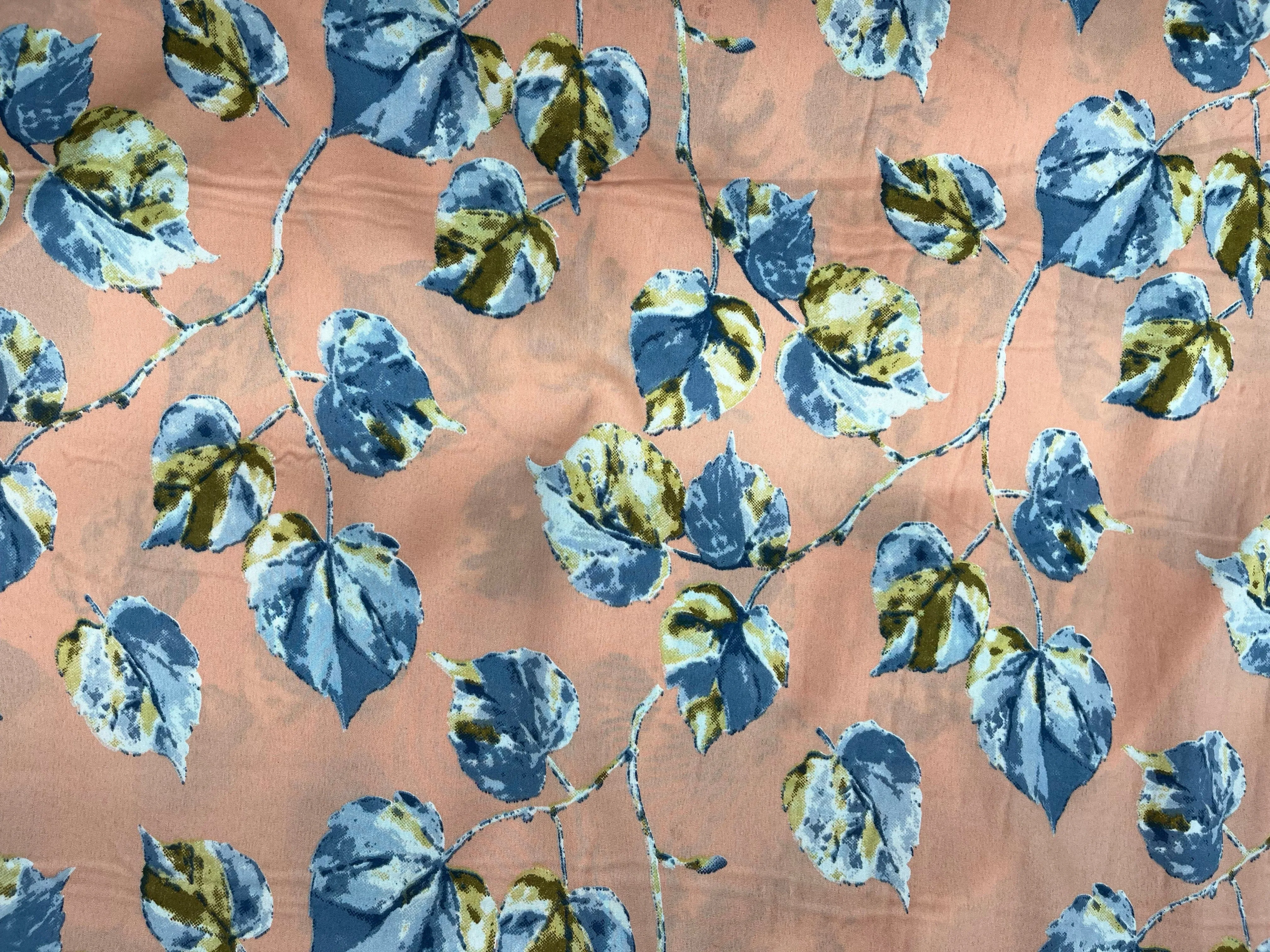 Shaded Leaves - Clearance Printed Crepe