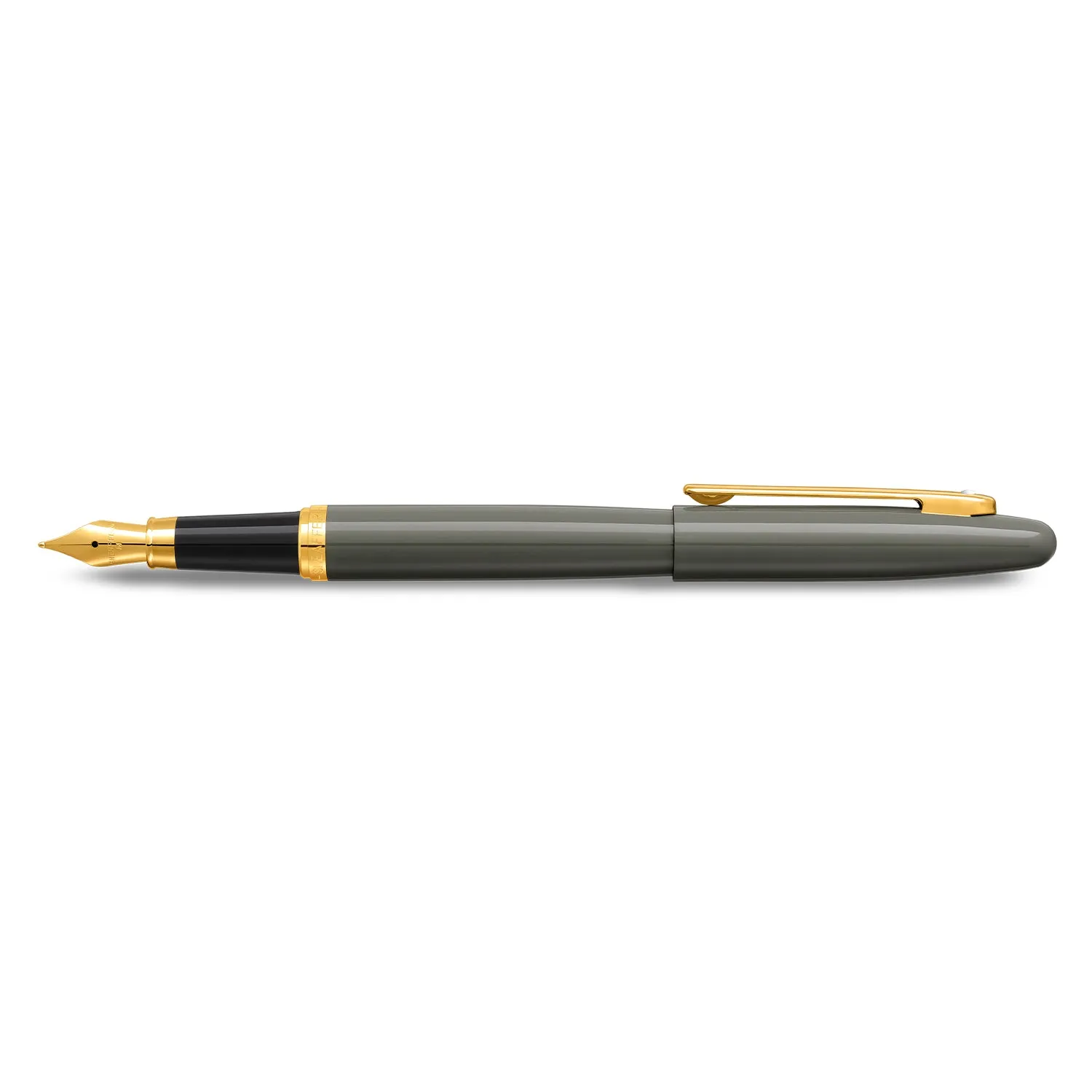 Sheaffer® VFM 9427 Glossy Light Gray Fountain Pen With PVD Gold-Tone Trim - Medium