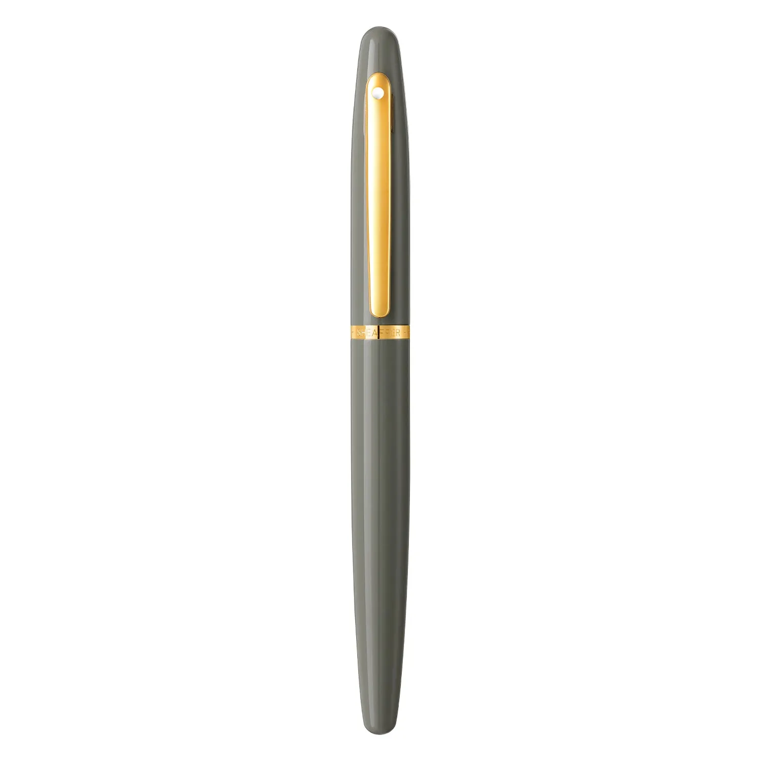 Sheaffer® VFM 9427 Glossy Light Gray Fountain Pen With PVD Gold-Tone Trim - Medium