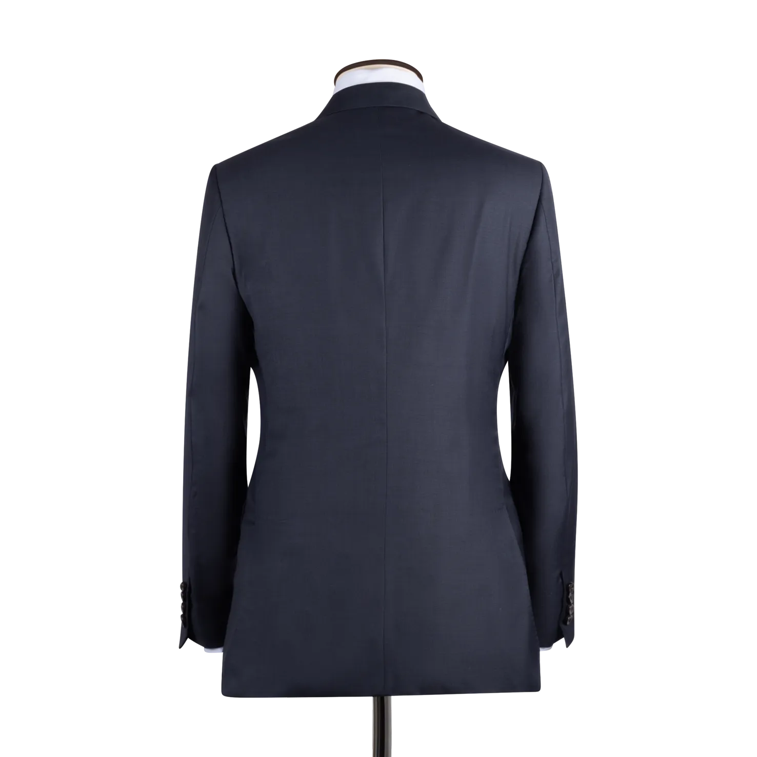 Single Breasted Classic Notch Suit in Navy Hopsack