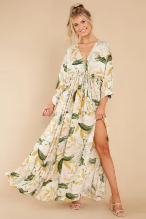 So Surreal Ivory Multi Print Maxi Dress