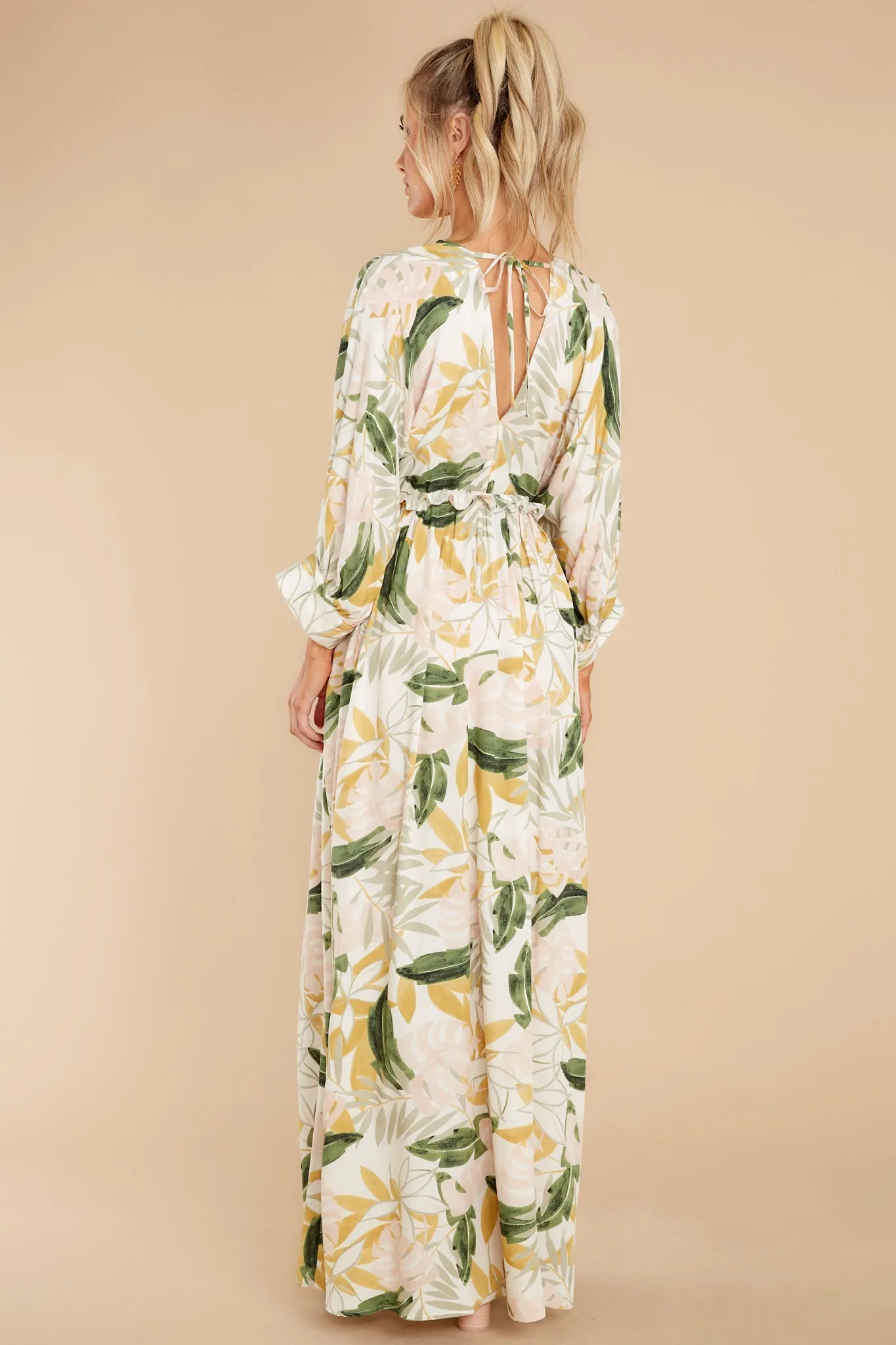 So Surreal Ivory Multi Print Maxi Dress