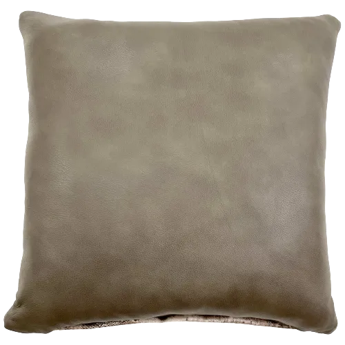 Square Pillow - Italian Snake Print Acid Wash Cowhide - 18" x 18"(PIL155)