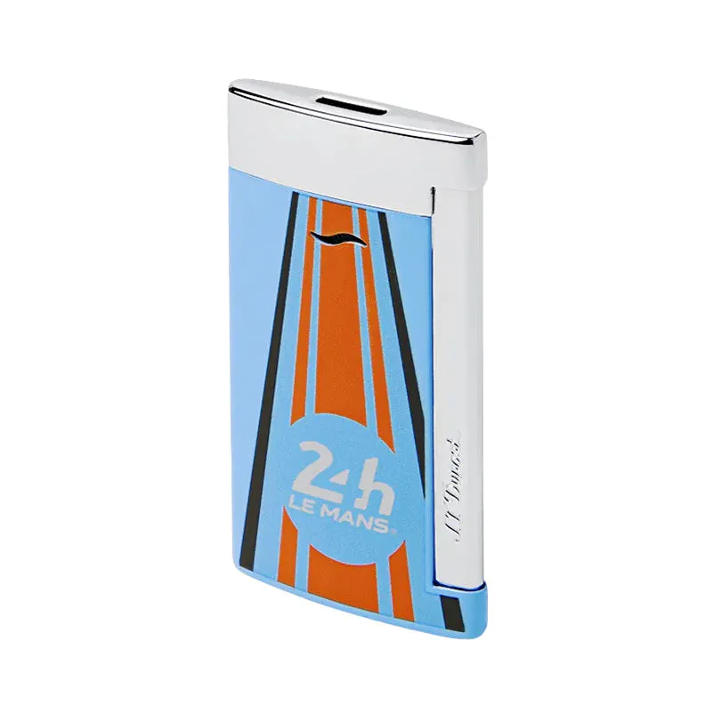 S.T. Dupont Slim 7 Le Mans Orange and Chrome Flat Flame Lighter