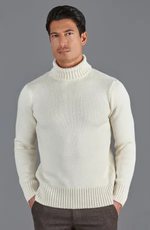 The Fitted Submariner - Roll Neck Merino Wool Jumper