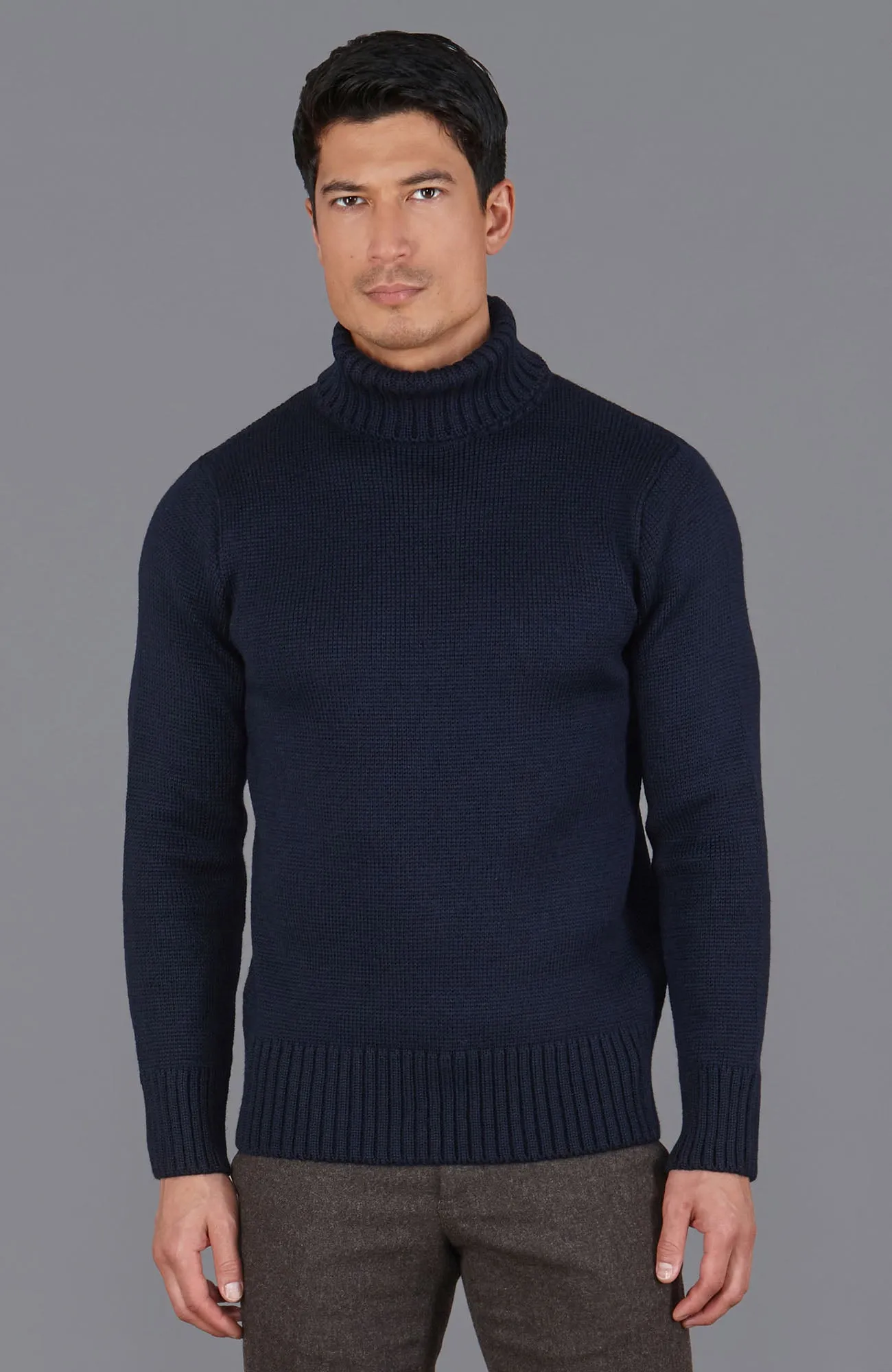 The Fitted Submariner - Roll Neck Merino Wool Jumper