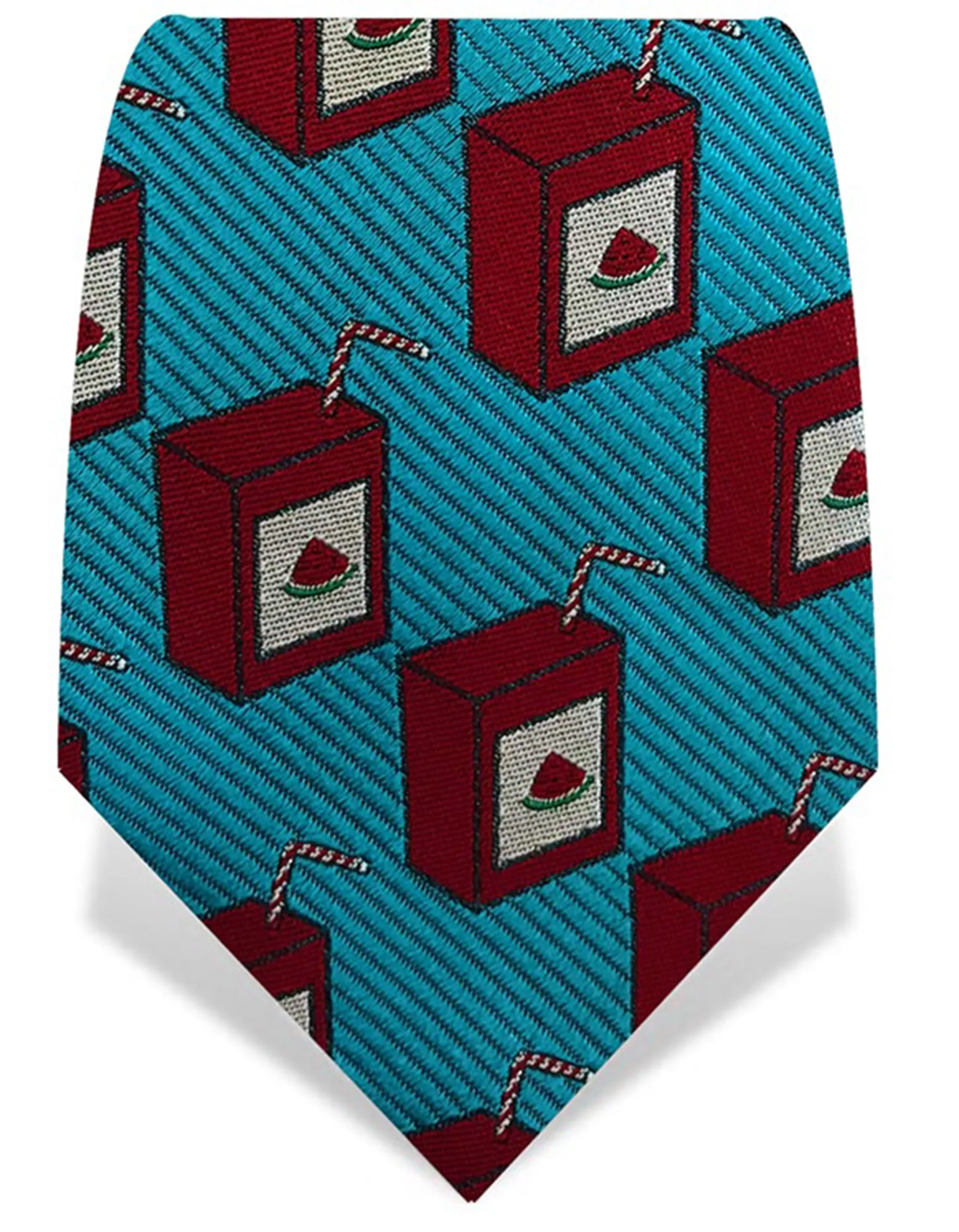 Turquoise & Red Watermelon Juice Tie