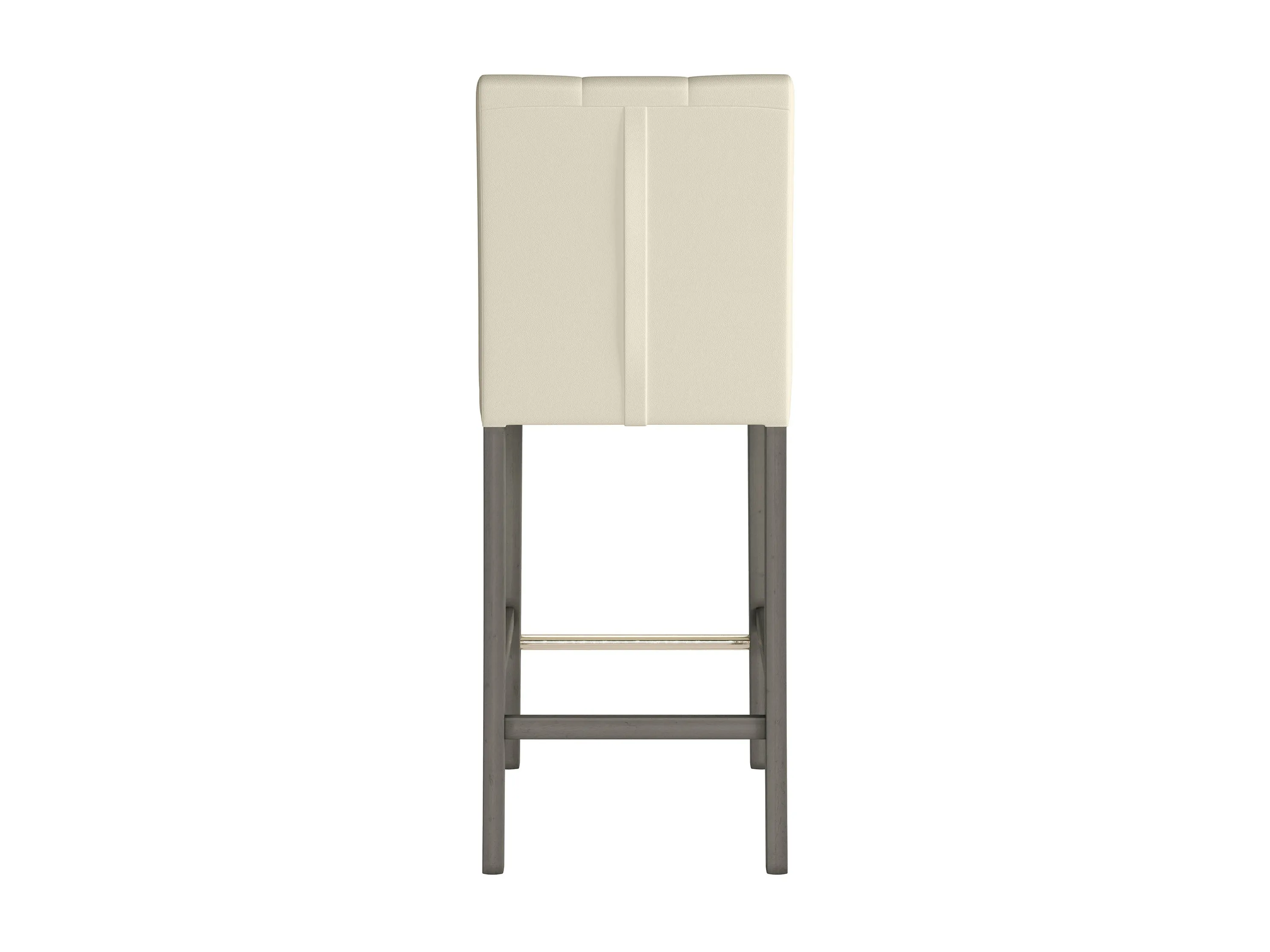 Warm White Vegan Leather Bar Height Stool