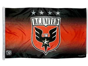 Washington DC United MLS WinCraft Red & Black Deluxe Indoor Outdoor Flag (3'x5')